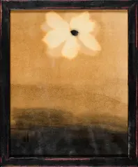 Ross Bleckner, Ohne Titel (für Parkett 38), 1993, Aquarell, Tinte und Wachs auf Aquarellpapier. In handbemaltem und gewachstem Rahmen