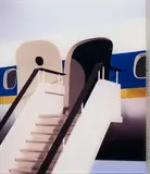 Thomas Demand, Gangway (für Parkett 62), 2001, Lambda Print, auf schwarzes Acrylglas kaschiert. Unter Acrylglas. Mit Aufsteller