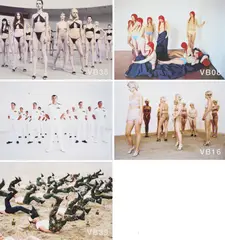 Vanessa Beecroft, Ohne Titel (für Parkett 56), 1999, Serie von 5 Farboffsets von Fotografien aus dem Archiv der Künstlerin