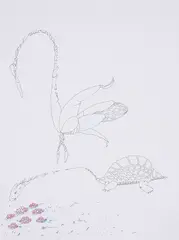 Wael Shawky, Ohne Titel (für Parkett 95), 2014, Mappe mit 1 Zeichnung und 12 Farbserigrafien auf Velin