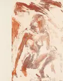 Eric Fischl, Squatter (für Parkett 5), 1995, Aquatinta und Zuckertusche auf Zerkall, eingebunden in Parkett-Ausgabe
