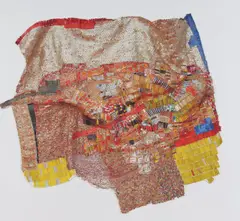 El Anatsui, Diaspora (für Parkett 90), 2012, Archival Print auf Baumwollstoff, handvernäht