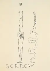 Sorrow (für Parkett 40/41) by Francesco Clemente, 1994, Fotoätzung auf Bütten. Mit Kartonmappe, sold Oct 2023
