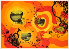 Franz Ackermann, Peak Season (für Parkett 68), 2003, Farbserigrafie auf leichtem Karton