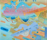 Johannes Molzahn, "Spacial Strata", 1944, Öl auf Leinwand