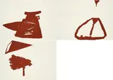 Joseph Beuys, Zeichen aus dem Braunraum, 1984, Jeweils: Farbserigrafie auf dünnem Velin