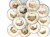 Meissen, Neun Teller und drei Schalen aus dem 'Stadhouder Service' für Willem V, Um 1772/74, Porzellan, farbig und gold dekoriert
