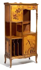 Louis Majorelle, Jugendstil Etagere, Nussbaum, Eiche, Platane, Olive, Ahorn, Palisander und Feldulme tlw