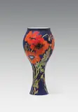 Zsolnay, Large vase with poppy flowers