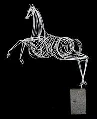 Curtis Jeré, 'HORSE' SCULPTURE, Marble base