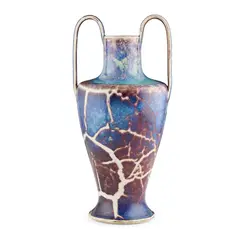 Ruskin Pottery, TWIN-HANDLED 'HIGH-FIRED' VASE, 1913, 1913, stoneware