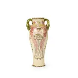 Della Robbia Pottery, TWIN-HANDLED VASE, CIRCA 1895, 1895, glazed terracotta