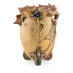 Amphora, 'DRAGON' VASE, CIRCA 1910, 1910, glazed and painted earthenware