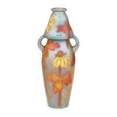 TALL VASE, CIRCA 1900 by Zsolnay, 1900, 'eosin' lustre-glazed ceramic, sold Apr 2024