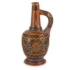 PERSIAN STYLE PITCHER VASE, CIRCA 1895 by Zsolnay, 1895, 'eosin' lustre-glazed ceramic, sold Oct 2023