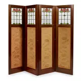 Liberty & Co., FOUR-FOLD DRAUGHT SCREEN, CIRCA 1900