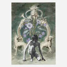 Scott Treleaven, Untitled (after Openord), 2007, watercolor, crayon and paper collage on paper