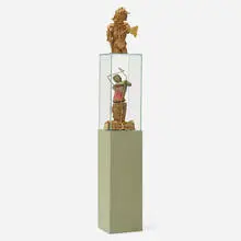Matthew Monahan, Seeing Brightly (Attended by the Dim), 2006, floral foam, wood, pigment, gold leaf, glass, drywall