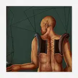 Nader Ahriman, Und ich habe mit den Schultern das Oberste der Götter getragen, 2000, acrylic on canvas