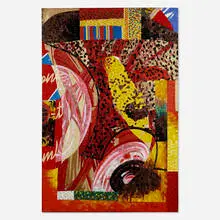 Roy Dowell, Untitled Mosaic (RD #1075), 2015, glass tile mosaic, brushed aluminum
