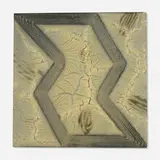 Patrick Hogan, Untitled, 1977, rope and resin on canvas laid to panel