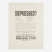 Karl Haendel, Untitled (Depressed), 2001, graphite on Arches Aquarelle