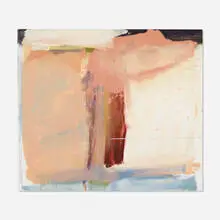 Caitlin Lonegan, Untitled (Pink Veil, Blue Line), 2010, oil and spray paint on canvas
