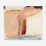 Caitlin Lonegan, Untitled (Pink Veil, Blue Line), 2010, oil and spray paint on canvas