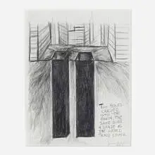 Nancy Rubins, 9/11 Memorial Proposal, 2002, graphite on paper