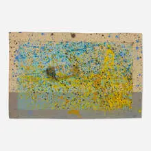 Ronald Davis, Untitled, 1982, mixed media on unstretched canvas mounted to canvas