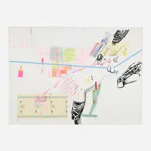 Spencer Sweeney, Pisser, 2003, mixed media collage, acrylic on canvas