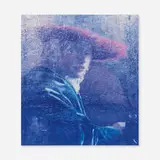 Tim Davis, Girl in a Red Hat (from the Permanent Collection series), 2003, C-print mounted to board