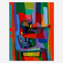 Marcel Mouly, Harmonie Chaude, 1993, acrylic on canvas