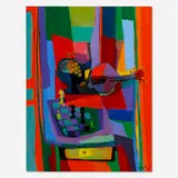 Marcel Mouly, Harmonie Chaude, 1993, acrylic on canvas