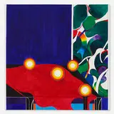 James Jarvaise, Nature morte avec pamplemousse magique (Still Life with Magic Grapefruit), 2014, acrylic on canvas