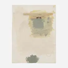 Lawrence Carroll, Alex Katz is Dead (from the Obituary Series), c. 1987-91, mixed media collage on paper