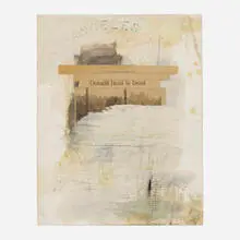 Lawrence Carroll, Donald Judd is Dead (from the Obituary Series), c. 1987-91, mixed media collage on paper