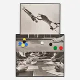 John Baldessari, Three Moments, 1999, offset lithograph and screenprint in colors on irregular shaped Coventry Smooth