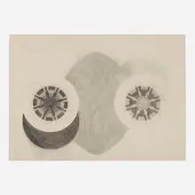 Channa Horwitz, Untitled, 1967, graphite on rice paper