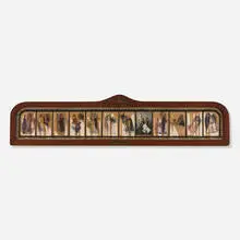 Edward Kienholz, The Marriage Icon, 1972, oakwood and Plexiglas with offset lithograph, photograph, polyester resin and nylon lace