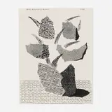 David Hockney, Flowers in Basket on Table Cloth, 1989, fax print of a facsimile drawing