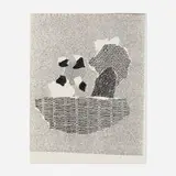David Hockney, Fruit in a Basket, 1989, fax print of a facsimile drawing
