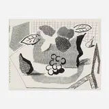 David Hockney, Fruit in a Basket on a Table, 1989, fax print of a facsimile drawing