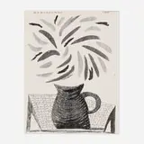 David Hockney, Flower in a Pitcher, 1989, fax print of a facsimile drawing