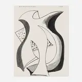 David Hockney, Flying Carpet, 1989, fax print of a facsimile drawing