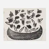 David Hockney, Big Basket of Flowers, 1989, fax print of a facsimile drawing