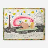 Roy De Forest, Untitled (Girls Head and Dog)