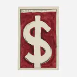 One Stands Beneath It His Life Long by Raymond Pettibon, 1987, watercolor and ink on paper, sold Oct 2023