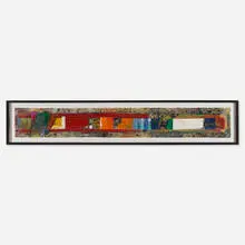 Sam Gilliam, A Mere Whistlestop (Ellison), 1990, acrylic on polypropylene in artist's frame