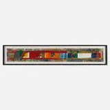 Sam Gilliam, A Mere Whistlestop (Ellison), 1990, acrylic on polypropylene in artist's frame